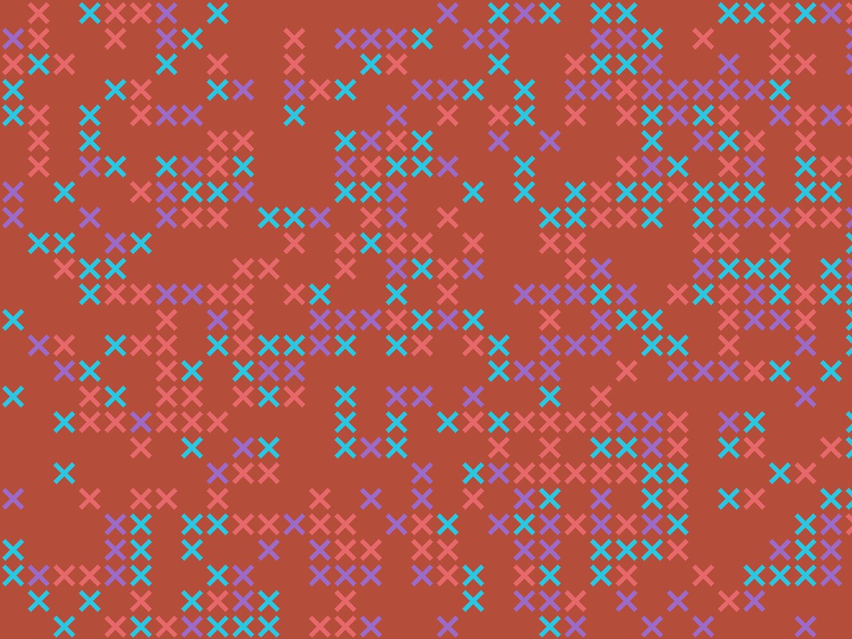 Sunflower cross-stitch: a drawn cross pattern